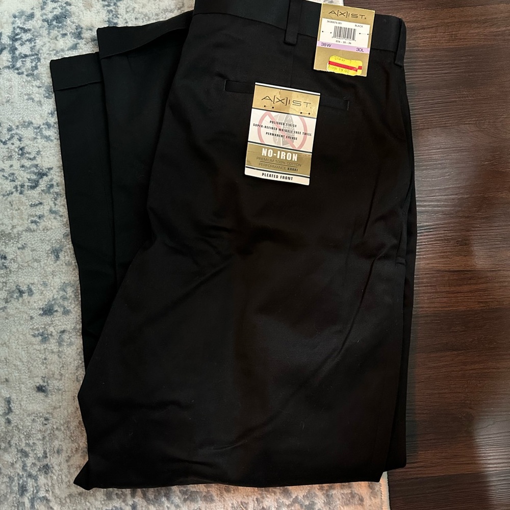 Axist Men's Black No-Iron Dress Pants